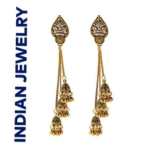 🐘 Indian Creative Crystal Tassel Drop Earrings